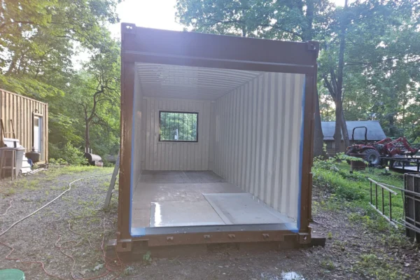 20ft Modified Shipping Container With Rollup Door and Window For Sale - Image 2