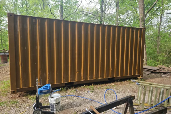 20ft Modified Shipping Container With Rollup Door and Window For Sale - Image 4