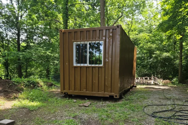 20ft Modified Shipping Container With Rollup Door and Window For Sale - Image 3