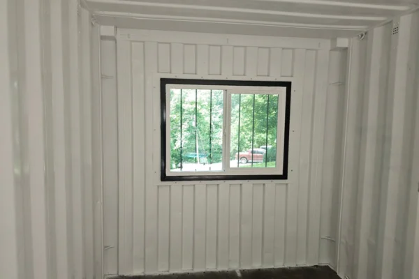 20ft Modified Shipping Container With Rollup Door and Window For Sale - Image 5